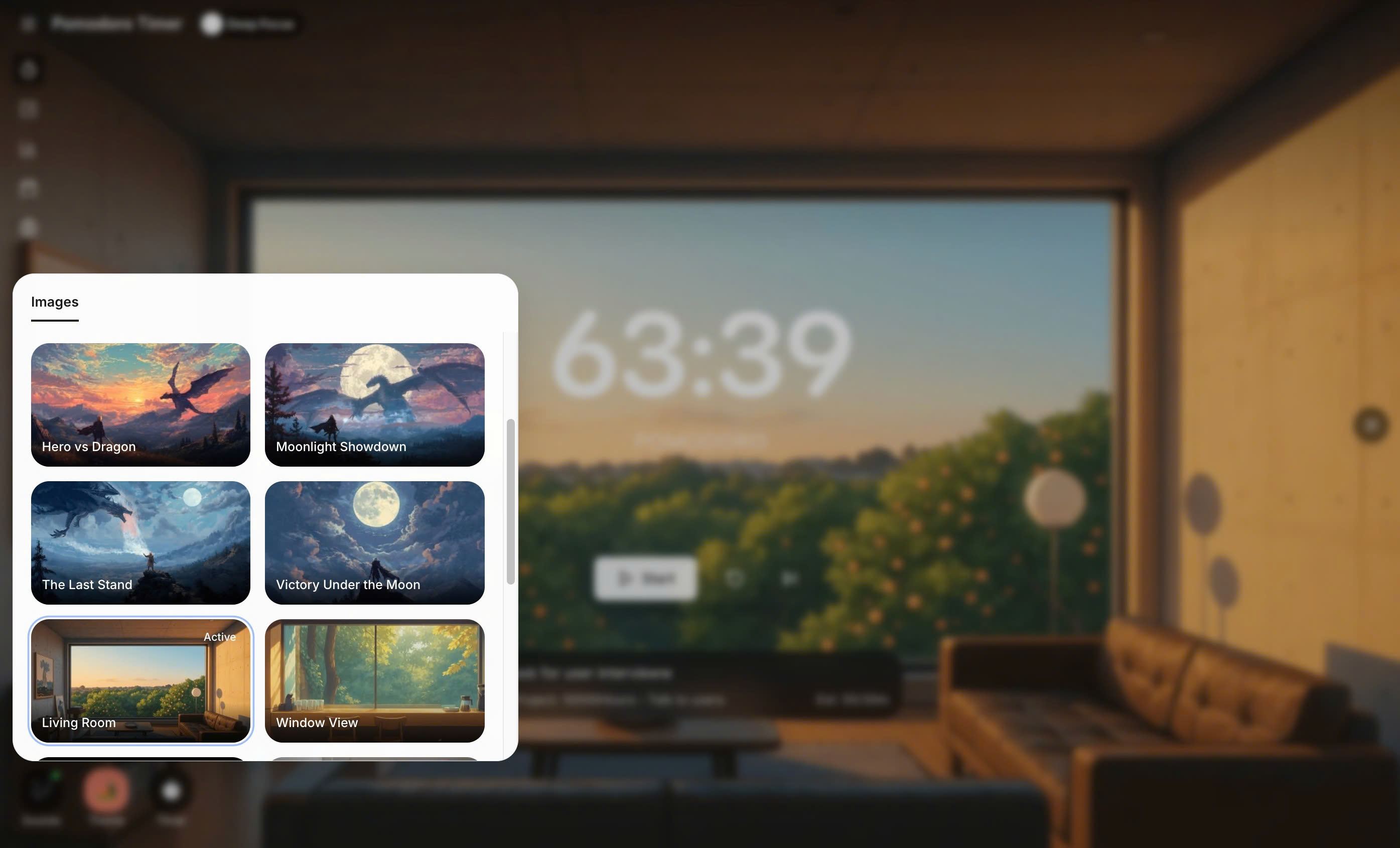 10000hours visual theme picker for the digital working space